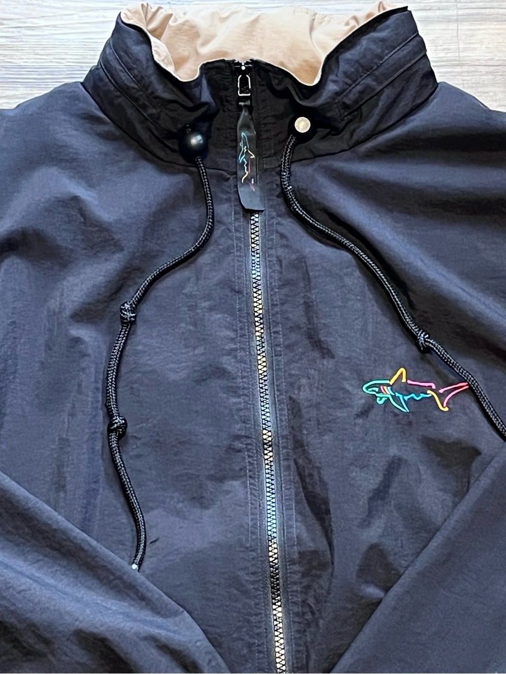 VTG GREG NORMAN Collection Hooded Windbreaker Full Zip Jacket Men’s Size Medium - Picture 4 of 11
